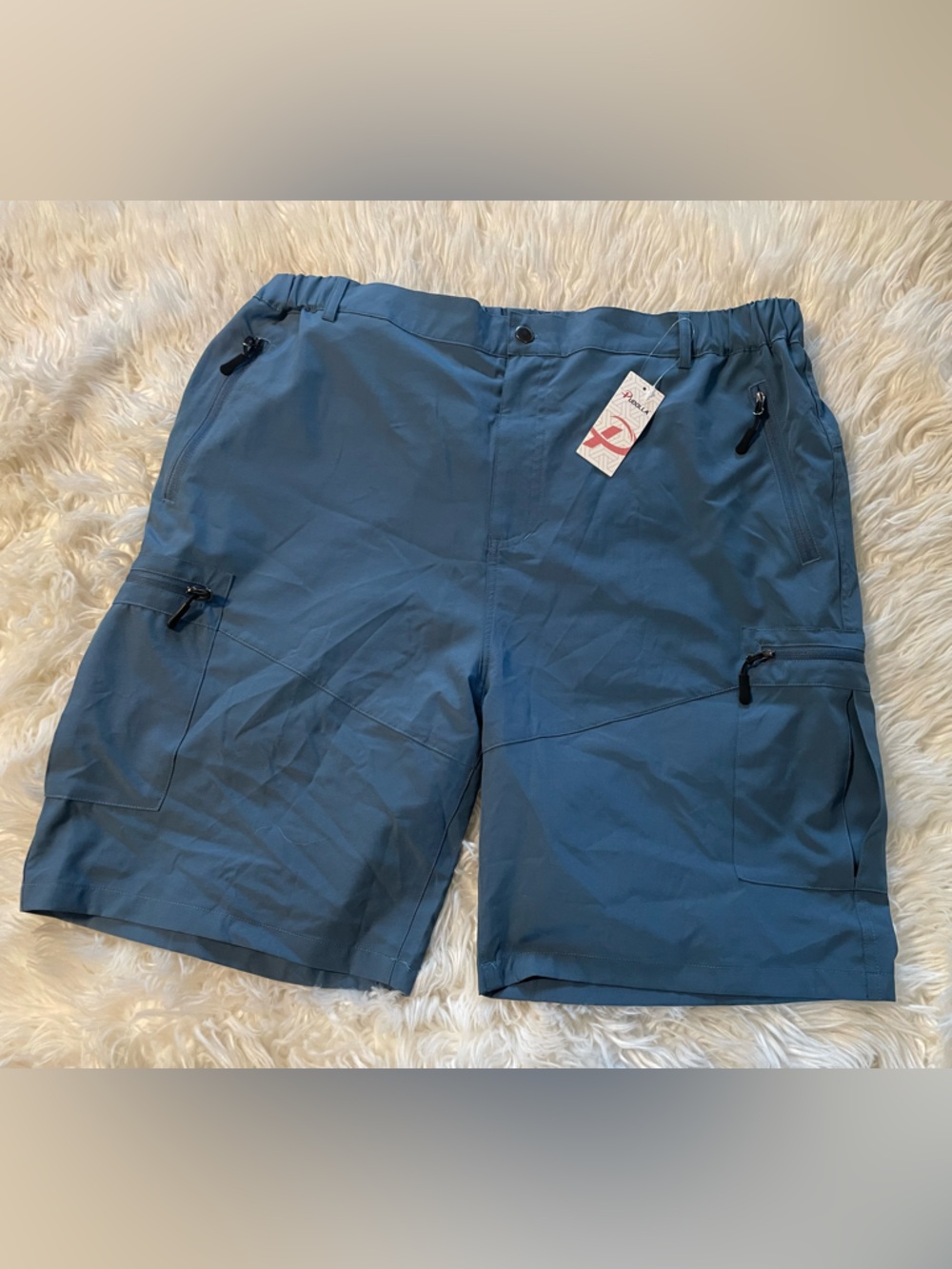 Pudolla NWT Men’s 5 Zipper Pocket Lightweight Hiking Shorts. Size XXL